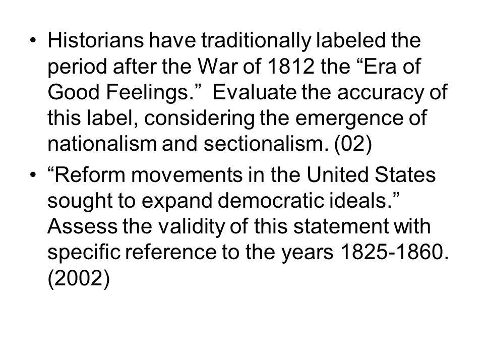 AP US DBQ HELP: Reform Movements 1835-1850?